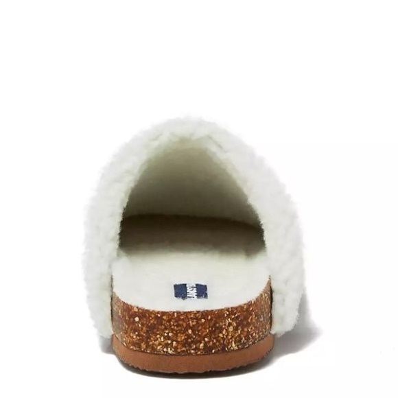 Lands' End nwt size 7 Dog Embroidered Slippers Burgundy Multi Sherpa Lined Clog - Picture 4 of 4